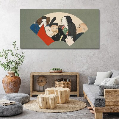 Traditional Japanese-style characters Print on canvas