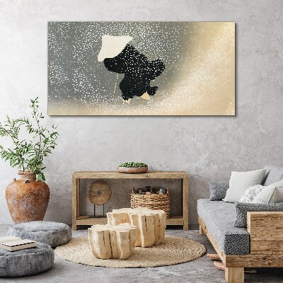 Abstraction snow man Canvas print