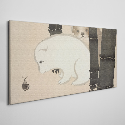Abstraction asian animals Canvas print