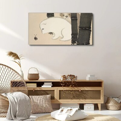 Meeting in the forest Canvas wall art