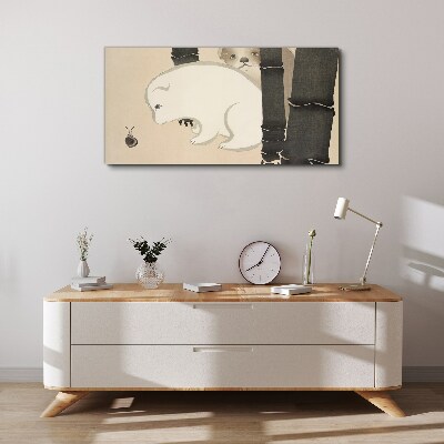 Meeting in the forest Canvas wall art