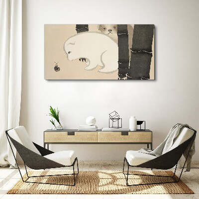 Meeting in the forest Canvas wall art
