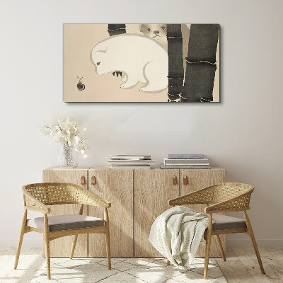 Meeting in the forest Canvas wall art