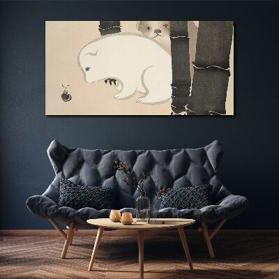 Meeting in the forest Canvas wall art