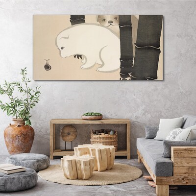 Meeting in the forest Canvas wall art