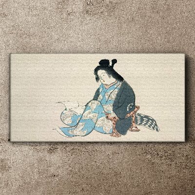 Asian women kimono Canvas print
