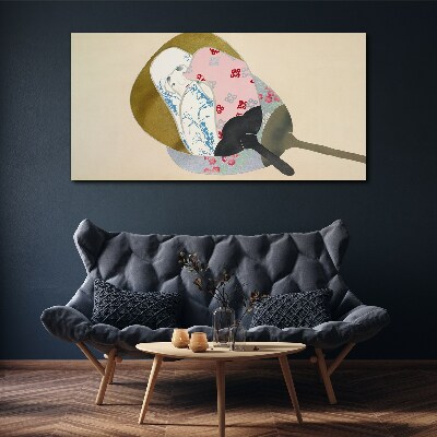 Abstract harmony of shapes and colors Canvas wall art