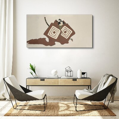 Abstraction male samurai Canvas Wall art