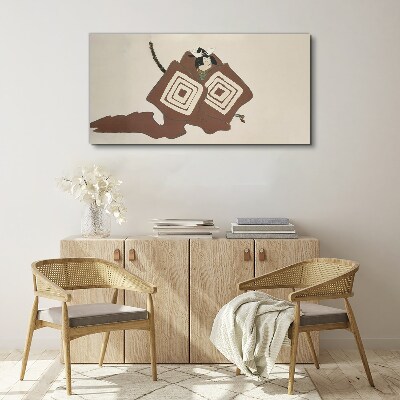 Abstraction male samurai Canvas Wall art