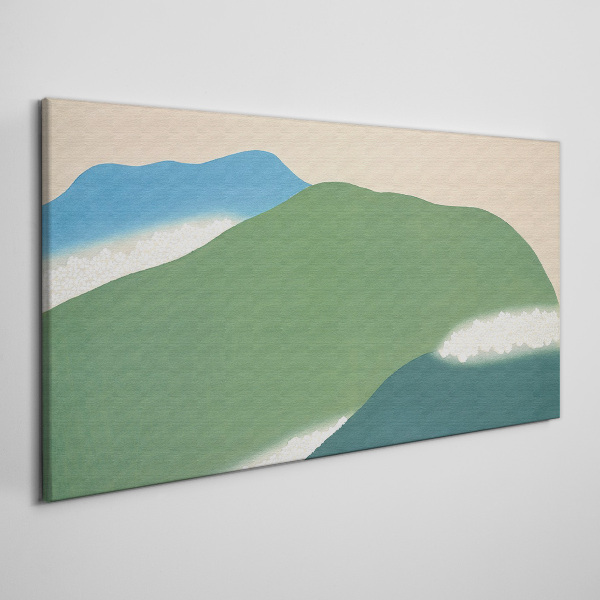Waves and hills in harmony Canvas wall art