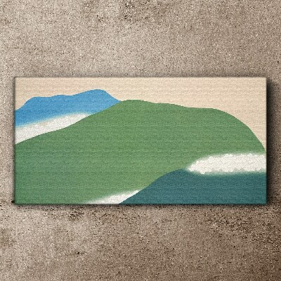 Waves and hills in harmony Canvas wall art