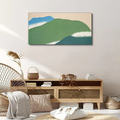 Waves and hills in harmony Canvas wall art