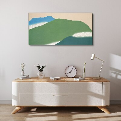 Waves and hills in harmony Canvas wall art