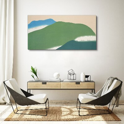 Abstraction mountain flowers Canvas Wall art