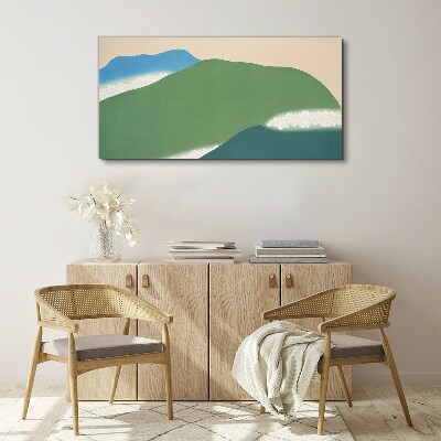 Waves and hills in harmony Canvas wall art