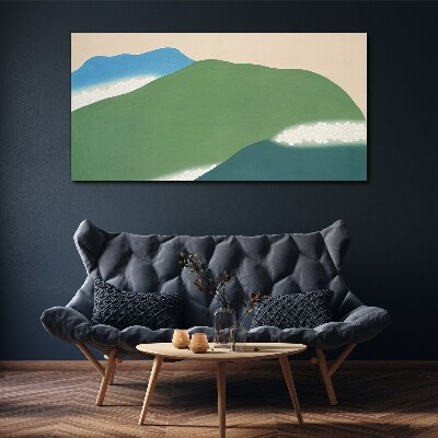 Abstraction mountain flowers Canvas Wall art