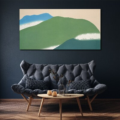 Waves and hills in harmony Canvas wall art