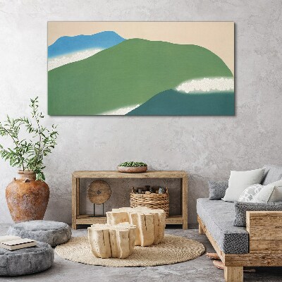 Abstraction mountain flowers Canvas Wall art