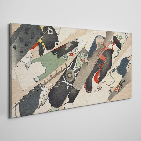 Dancing animals in motion Print on canvas