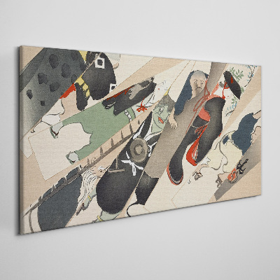 Dancing animals in motion Print on canvas