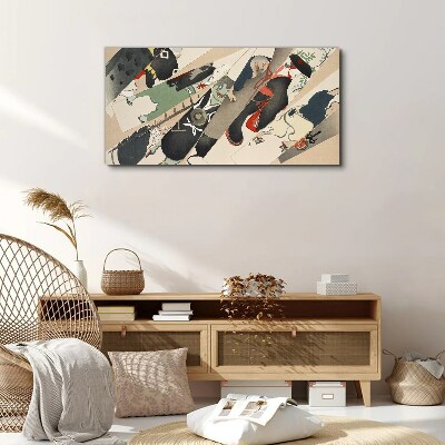 Dancing animals in motion Print on canvas