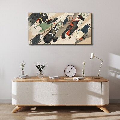 Dancing animals in motion Print on canvas