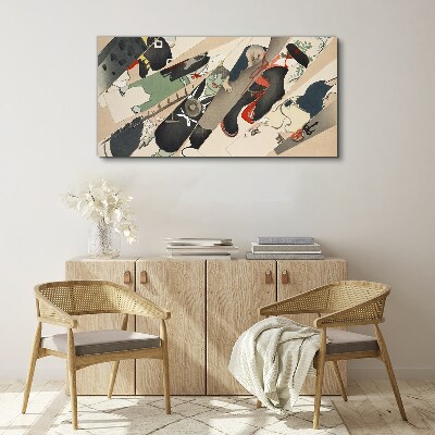 Dancing animals in motion Print on canvas