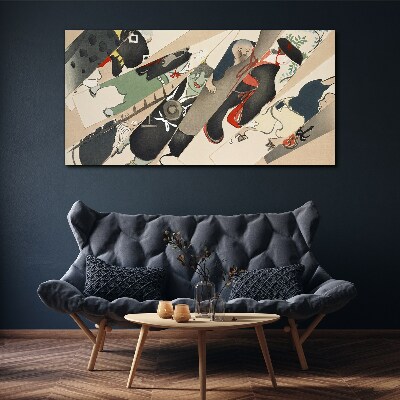 Dancing animals in motion Print on canvas