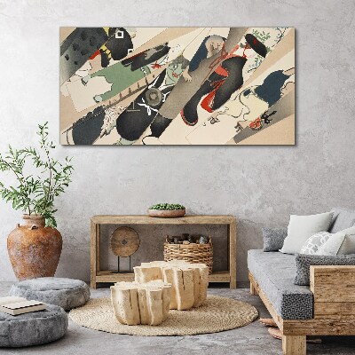 Dancing animals in motion Print on canvas