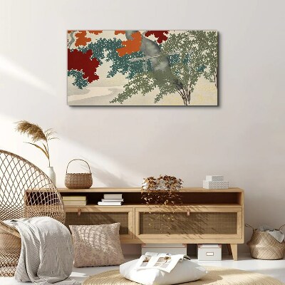 Autumn leaves in the landscape Canvas wall art