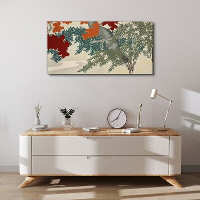 Autumn leaves in the landscape Canvas wall art
