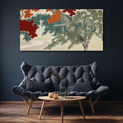 Abstraction tree leaves Canvas Wall art