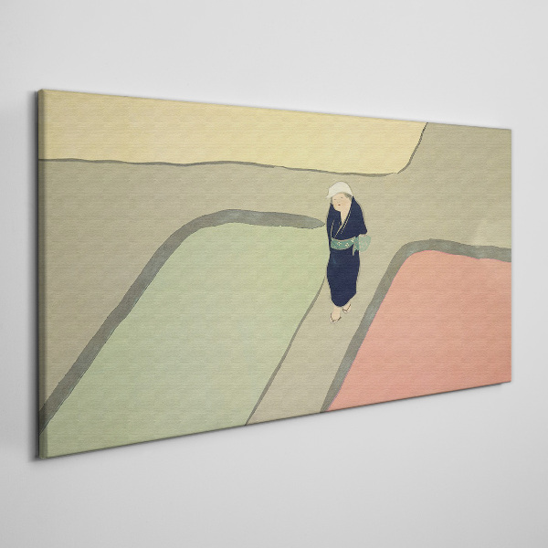 A walk through the colorful intersection Canvas wall art