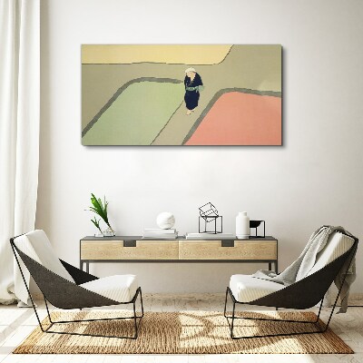 A walk through the colorful intersection Canvas wall art