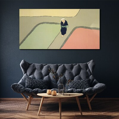 A walk through the colorful intersection Canvas wall art