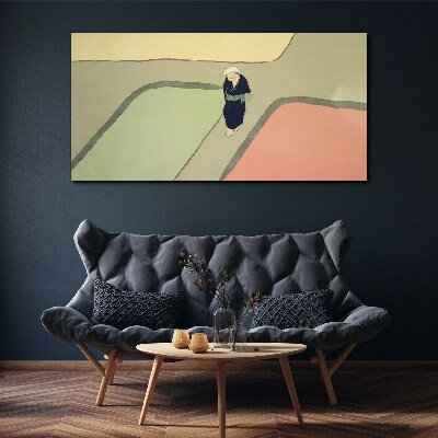 Abstraction asia field Canvas Wall art