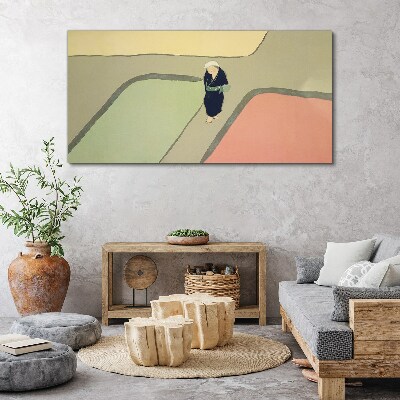 A walk through the colorful intersection Canvas wall art