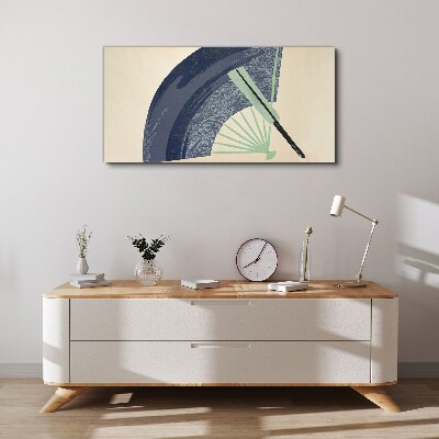 Wave and fan Canvas wall art