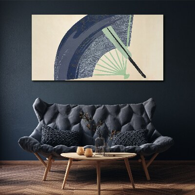 Wave and fan Canvas wall art