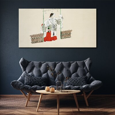 Traditional asian kimono Canvas Wall art