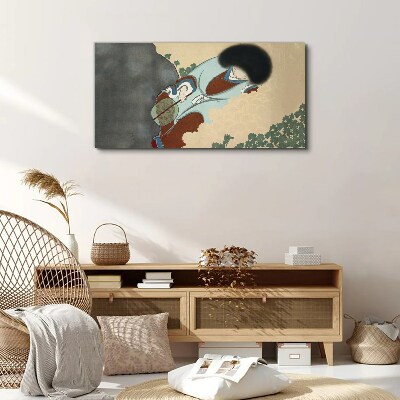 Winter walk in traditional style Print on canvas