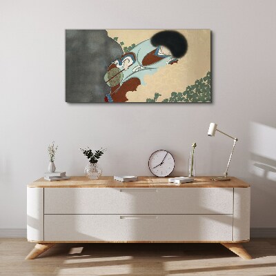 Winter walk in traditional style Print on canvas