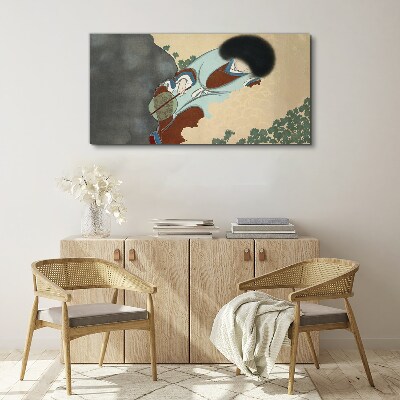 Winter walk in traditional style Print on canvas