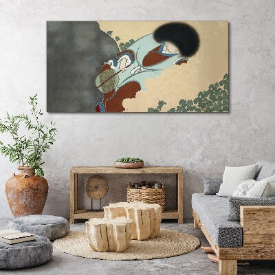 Winter walk in traditional style Print on canvas