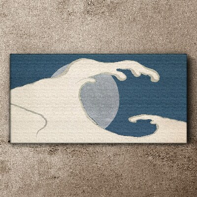 Wave in the moonlight Canvas wall art