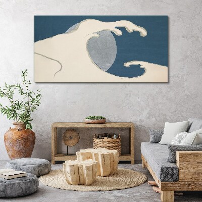 Wave in the moonlight Canvas wall art