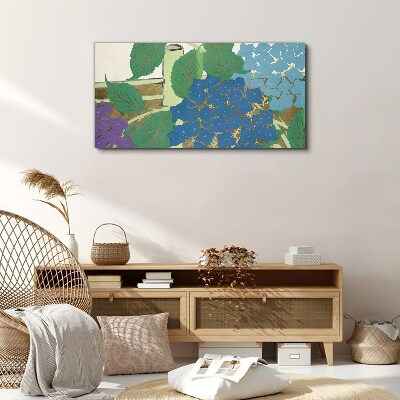 Floral compositions in pastel colors Print on canvas