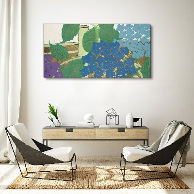 Floral compositions in pastel colors Print on canvas
