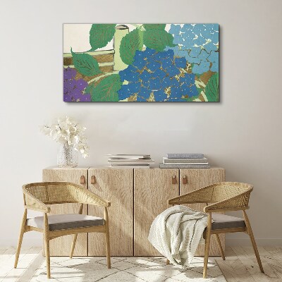 Floral compositions in pastel colors Print on canvas