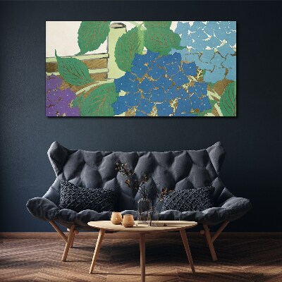 Floral compositions in pastel colors Print on canvas